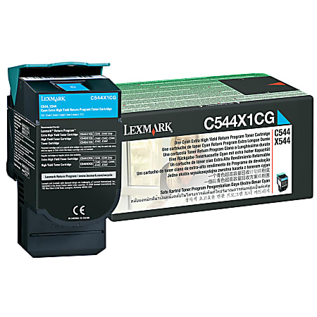 Lexmark™ C544X1CG High-Yield Cyan Toner Cartridge