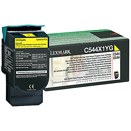 Lexmark™ C544X1YG Yellow High Yield Toner Cartridge