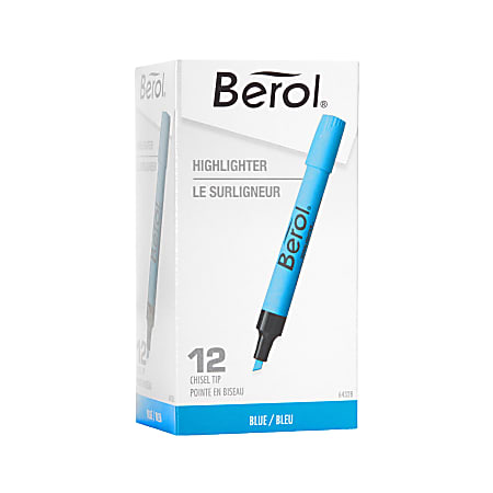 Berol® by Eberhard Faber® 4009® Highlighters, Blue, Box Of 12