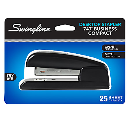 Swingline 747 Half-Strip Business Stapler, 7-1/2”, Black