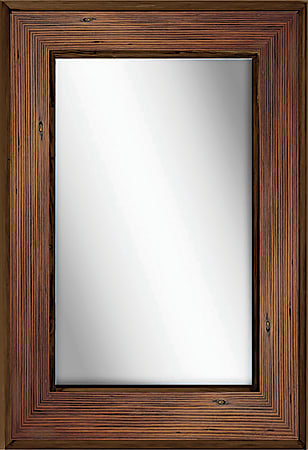 PTM Images Framed Mirror, Bone Wood, 36"H x 24"W, Natural Wood