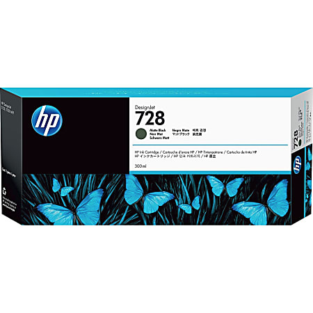 HP DesignJet用インク 728 ブラック3個 HP 728 Matte Black Ink Cartridge F9J68A - Office Depot