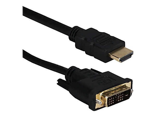 QVS HDMI Male to DVI Male HDTV/Flat Panel Digital Video Cable - 6.56 ft - First End: 1x 19-pin HDMI Digital Audio/Video - HDVIG2MC