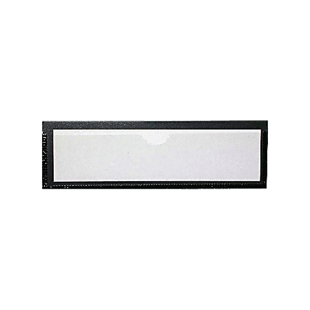 Tatco Magnetic Label Holders, 1 3/8" x 4 3/8", Black/White, Pack Of 10