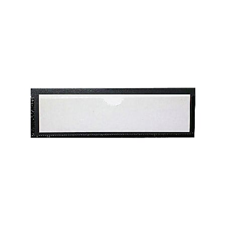Tatco Magnetic Label Holders, 1 3/8" x 4 3/8", Black/White, Pack Of 10