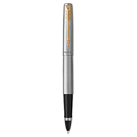 Stainless Steel 0.5mm Supplies Ballpoint Pen Black Ink Medium Nib Rollerball Pen