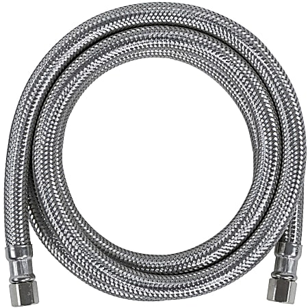 Certified Appliance Accessories Braided Stainless Steel Ice Maker Connector - 84" - Silver, Stainless Steel - IM84SS
