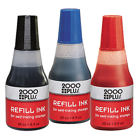 2000 PLUS® Self-Inking Stamp Refill Ink, 1 Oz, Red