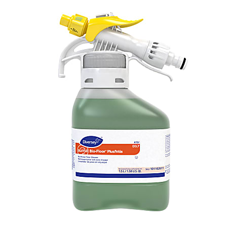 Diversey Suma Bio-Floor Plus Liquid Cleaner, 1.5 Liters, Green, Case Of 2 Bottles
