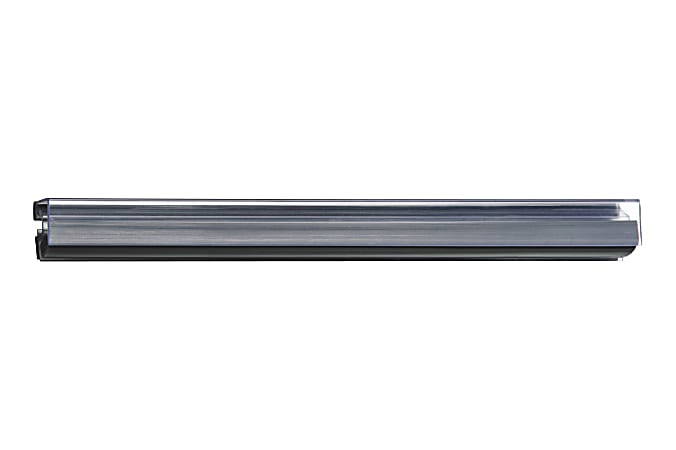 Ghent 48" Hold-Up Display Rails, Clear/Gray, Carton Of 6 Rails