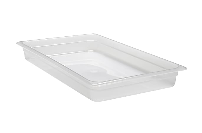 Cambro Translucent GN 1/1 Food Pans, 2-1/2"H x 12-3/4"W x 20-7/8"D, Pack Of 6 Containers