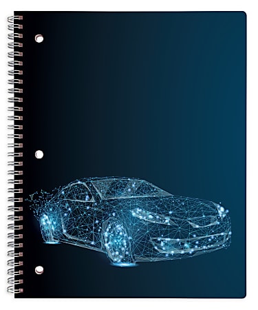 Office Depot® Brand Fashion Notebook, 8-1/2" x 10-1/2", Wide Ruled, 160 Pages (80 Sheets), Car