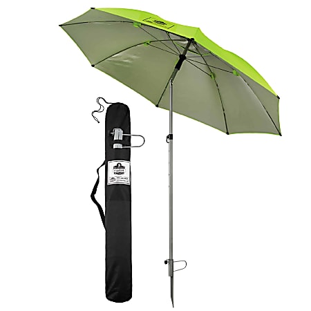 Ergodyne SHAX 6100 Work Umbrella, 7', Lime