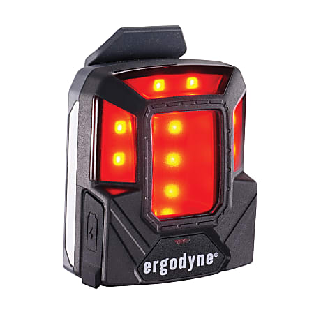 Ergodyne Skullerz 8993 Hard Had Safety Light, Red/Black