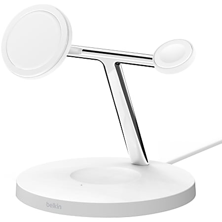 Belkin BoostCharge Pro 3-in-1 Wireless Charger with Official MagSafe Charging 15W - Input connectors: USB