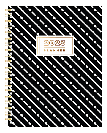 Office Depot® Brand Weekly/Monthly Planner, 8-1/2” x 11”, Black And White, January To December 2023, NW8511PPK