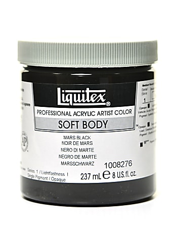 Liquitex Soft Body Professional Artist Acrylic Colors, 8 Oz, Mars Black