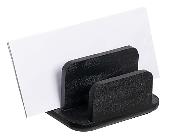 Realspace® Wood/Metal Letter Sorter, 4"H x 6-1/4"W x 5-1/2"D, Black