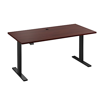 Bush Business Furniture Move 60 Series Electric 60"W x 30"D Height Adjustable Standing Desk, Hansen Cherry/Black Base, Standard Delivery