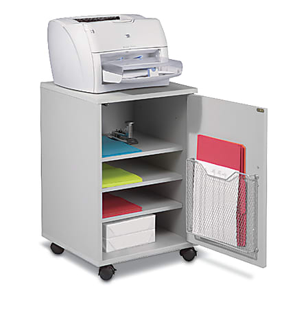 Balt® Laminate Printer/Fax Stand, 26 1/2"H x 17 1/2"W x 17 1/2"D, Gray