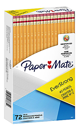 Paper Mate® Everstrong Break-Resistant Pencils, #2, HB, Box Of 72 Unsharpened Pencils