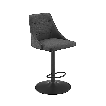 Powell Bellinger Adjustable Bar Stool, Gray/Dark Bronze