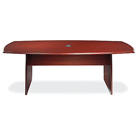 Realspace® Broadstreet Conference Table, Boat-Shaped, Cherry