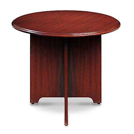 Realspace® Broadstreet Conference Table, Round, 37 3/4" Diameter, Cherry