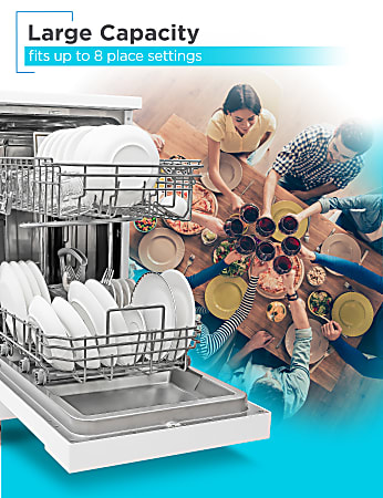 BlackDecker Portable Dishwasher 35 1116 H x 17 1116 W x 23 58 D White ODP Business Solutions