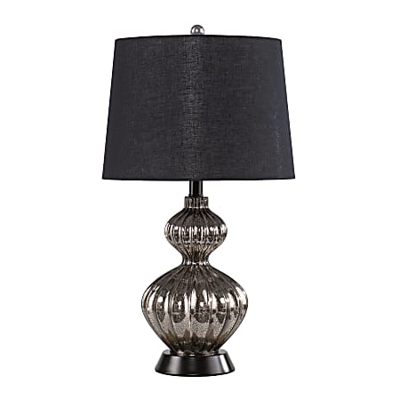 SEI Lyratta Table Lamp, 24-1/2"H, Black/Silver