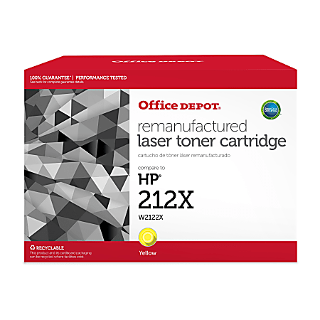 Office Depot Brand® Remanufactured High-Yield Yellow Toner Cartridge Replacement For HP 212X, OD212XY