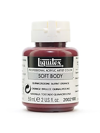 Liquitex Soft Body Professional Artist Acrylic Colors, 2 Oz, Acra Burnt Orange, Pack Of 2