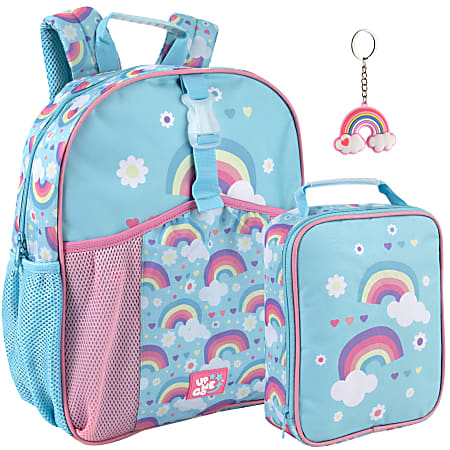 Up We Go Backpack With Lunch Bag And Keychain, Rainbow