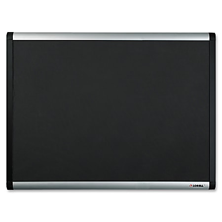 Lorell® Mesh Fabric Covered Bulletin Board, 24" x 36", Aluminum Frame With Black Finish