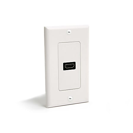 StarTech.com Single Outlet Female HDMI® Wall Plate White - 1-gang - HDMI Digital Audio/Video - White