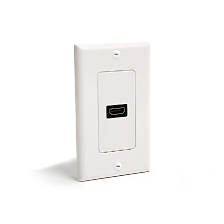 StarTech.com Single Outlet Female HDMI® Wall Plate White - 1-gang - HDMI Digital Audio/Video - White