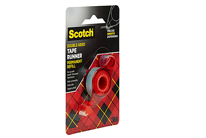 Tape runner refill outlet