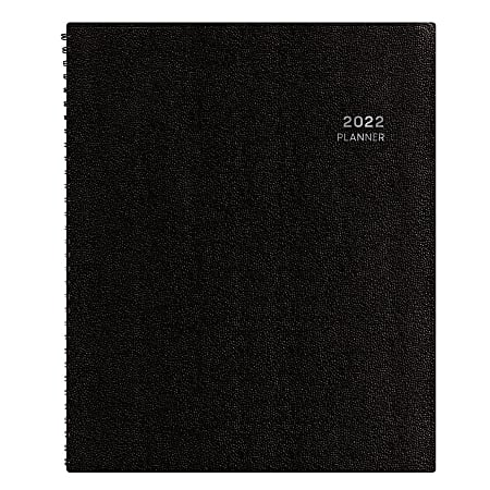 Blue Sky™ Aligned Monthly Planner, 9" x 11", Black, January To December 2022, 123849