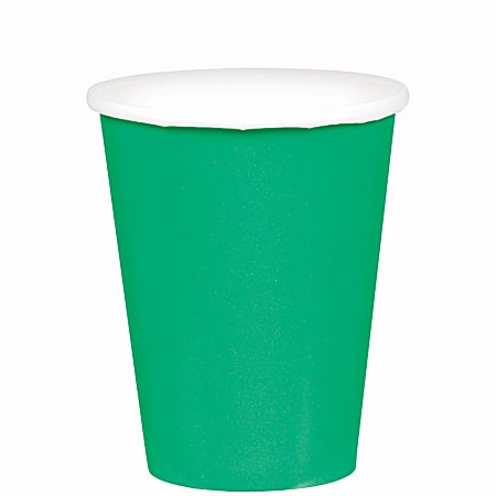 Amscan 68015 Solid Paper Cups, 9 Oz, Festive Green, 20 Cups Per Pack, Case Of 6 Packs