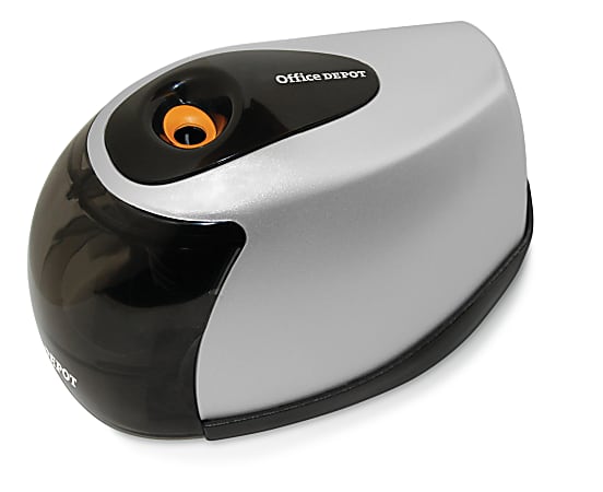 Office Depot Brand Dual Powered Pencil Sharpener 6 BlackSilver