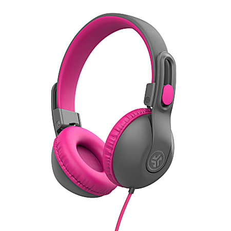 JLab Audio JBuddies Studio 2 On Ear Headphones GrayPink HKSTU2RGRYPNK122 Office Depot