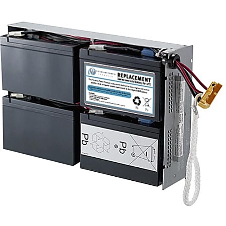 eReplacements Compatible Sealed Lead Acid Battery Replaces APC SLA24, APC RBC24, for use in APC Smart-UPS SUA1500RM2U, DLA1500RM2U, DLA1500RMI2U, SU1400R2BX120, SU1400R2IBX135, SU1400R2X122, SU1400RM2U, SU1400RM2UX93, SU1400RMI2U, SUA1500R2X122
