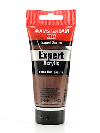 Amsterdam Expert Acrylic Paint Tubes, 75 mL, Transparent Oxide Brown, Pack Of 2