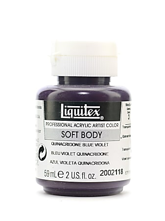Liquitex Soft Body Professional Artist Acrylic Colors, 2 Oz, Quinacridone Blue Violet, Pack Of 2