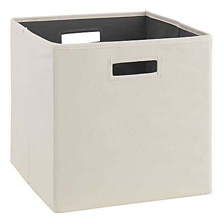 Linon Home Decor Products Emmet Storage Bins, Medium Size, Ivory, Pack Of 2