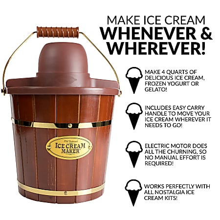 Nostalgia wood bucket new arrivals ice cream maker