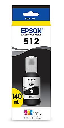 Epson® 512 EcoTank® Black Ink Bottle, T512020-S