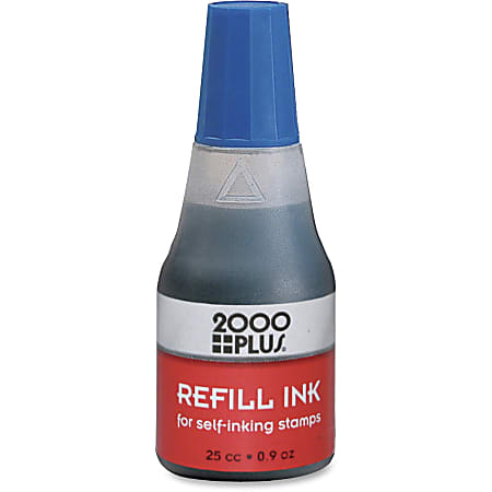 2000 PLUS Self Inking Stamp Refill Ink 1 Oz Blue - Office Depot