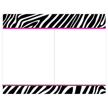 Great Papers! 2-Up Invitations, 5 1/2" x 8 1/2", Zebra, Pack Of 20