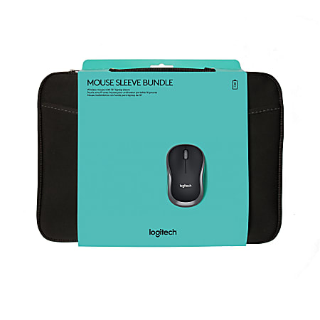Logitech® Wireless Mouse With 16" Laptop Sleeve, Black
